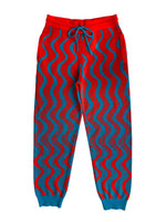 DAYTRIPPER KNIT PANTS - RED/BLUE